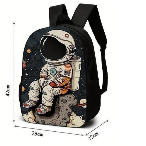 Kit Mochila Astronauta Infantil - Mochila, Lancheira e Estojo Temáticos 6