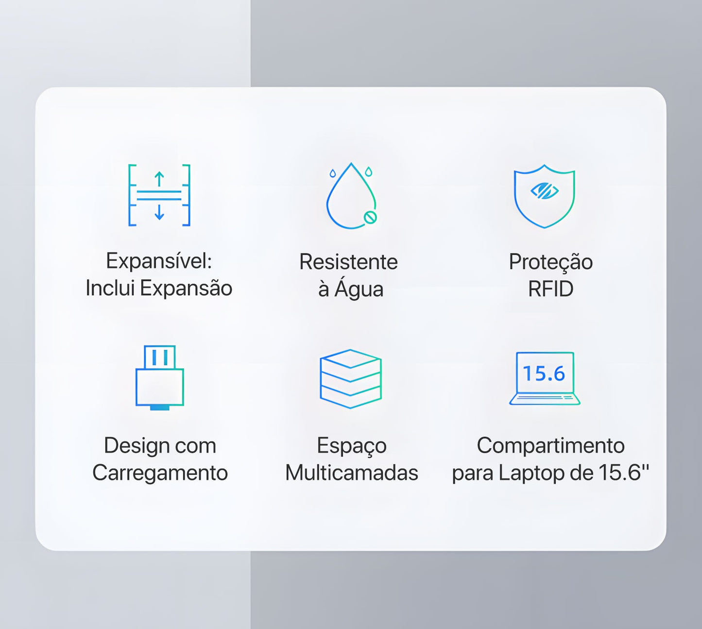 Mochila Executiva Expansível 26L Notebook 15.6"