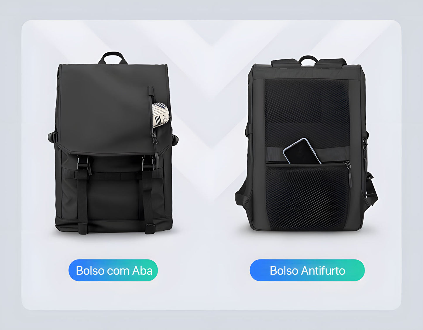 Mochila Executiva Expansível 26L Notebook 15.6"