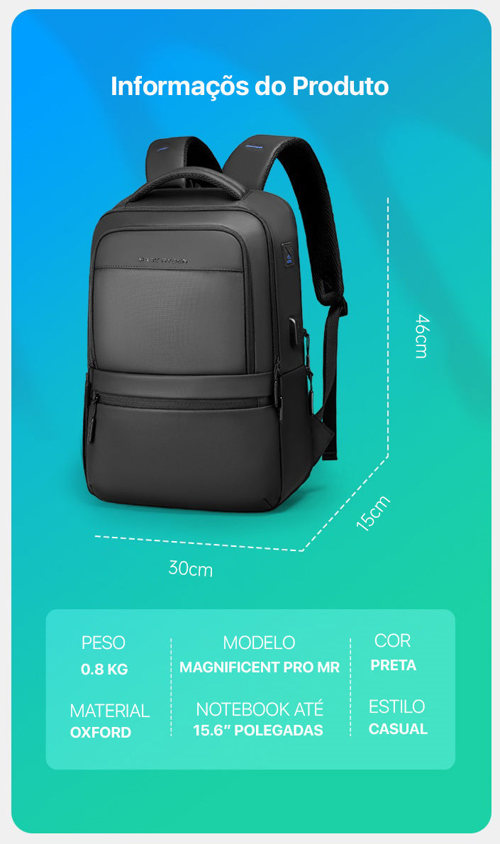 Mochila Executiva para Notebook 15.6" Coast Mark
