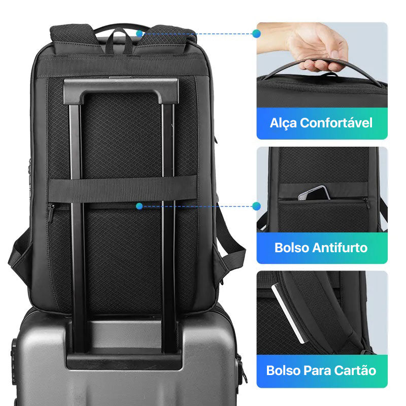 Mochila Executiva Notebook com Trava TSA Black