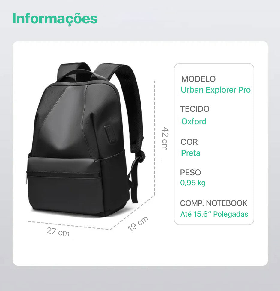 Mochila para Notebook 15.6' Carregamento USB