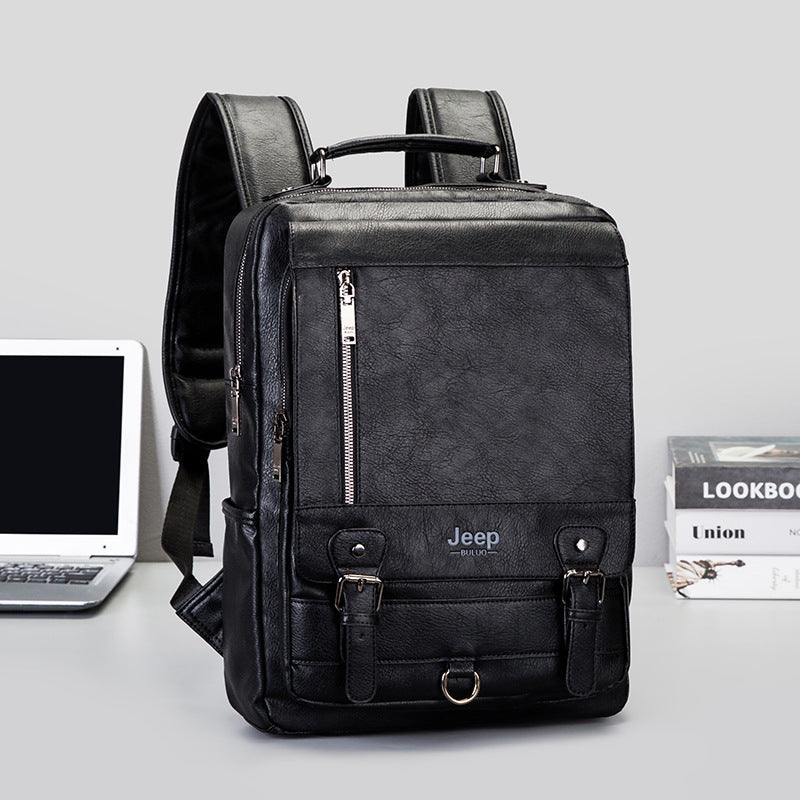 Mochila Executiva Masculina de Couro Jeep