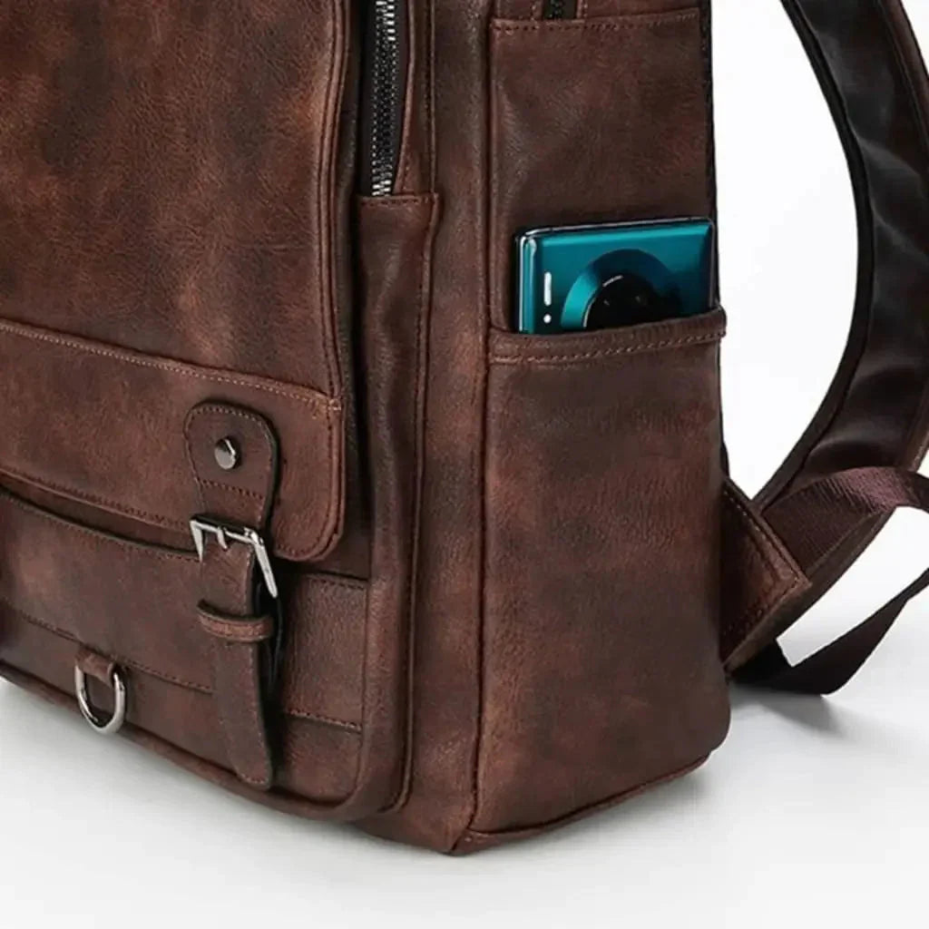 Mochila Executiva Masculina de Couro Jeep