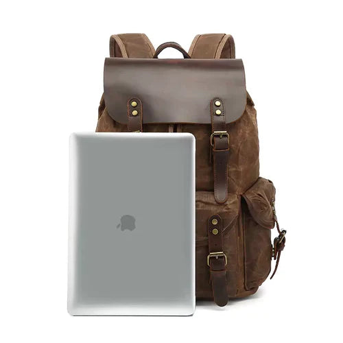 Mochila Masculina de Lona Vintage Style