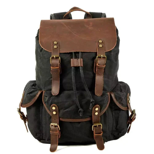 Mochila Masculina de Lona Vintage Style
