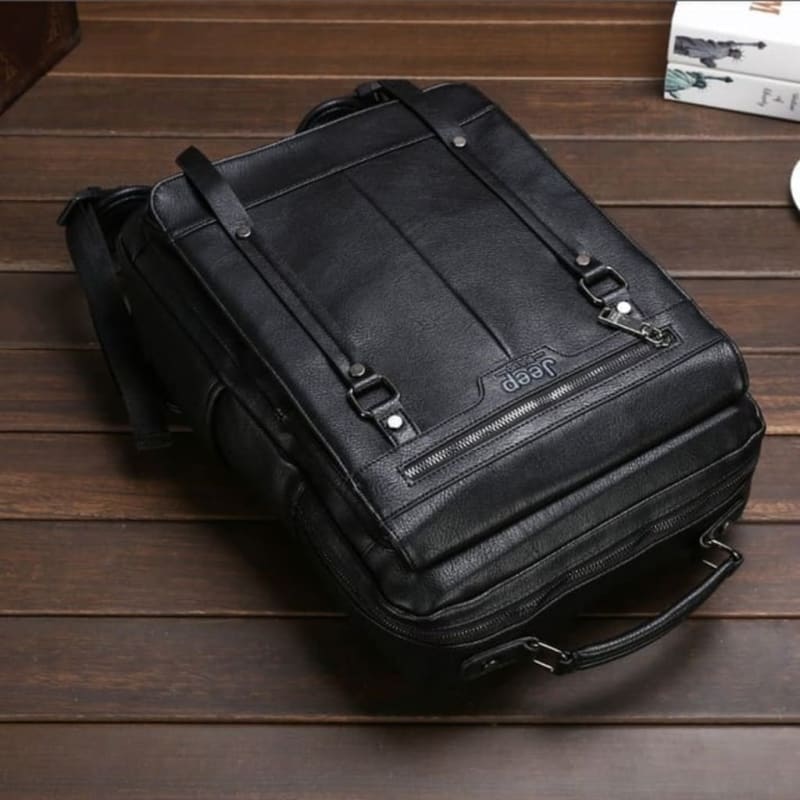 Mochila Masculina para Notebook de Couro Jeep Road