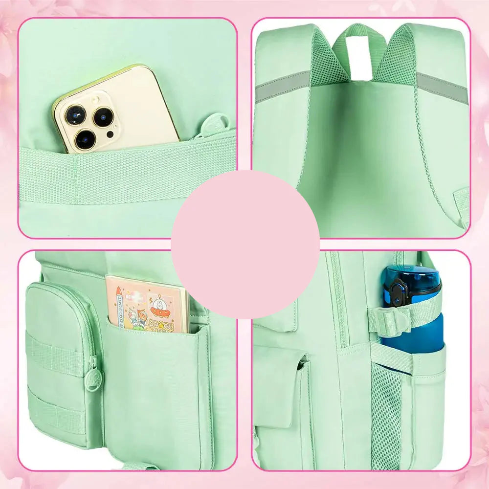 Mochila Escolar Feminina Anti-Furto com Chaveiro 3