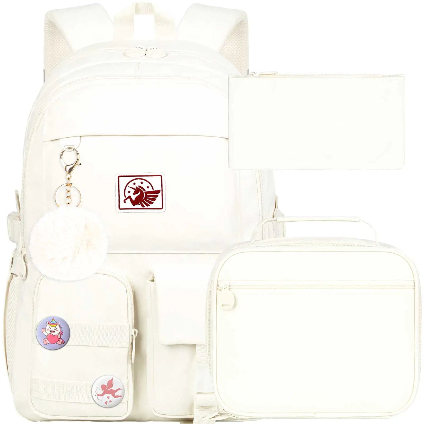 Mochila Escolar Feminina Anti-Furto com Chaveiro 7