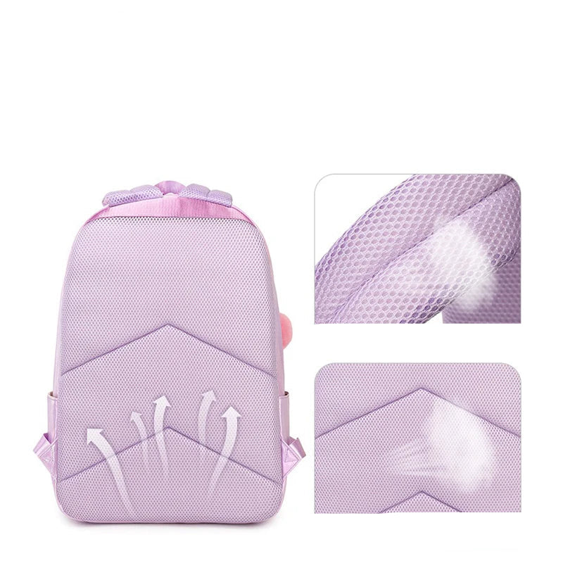 Mochila Escolar Feminina Refletiva com Lancheira e Estojo 5