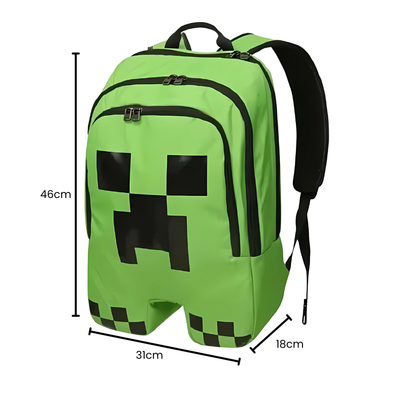 Mochila Escolar Infantil Creeper Minecraft 5