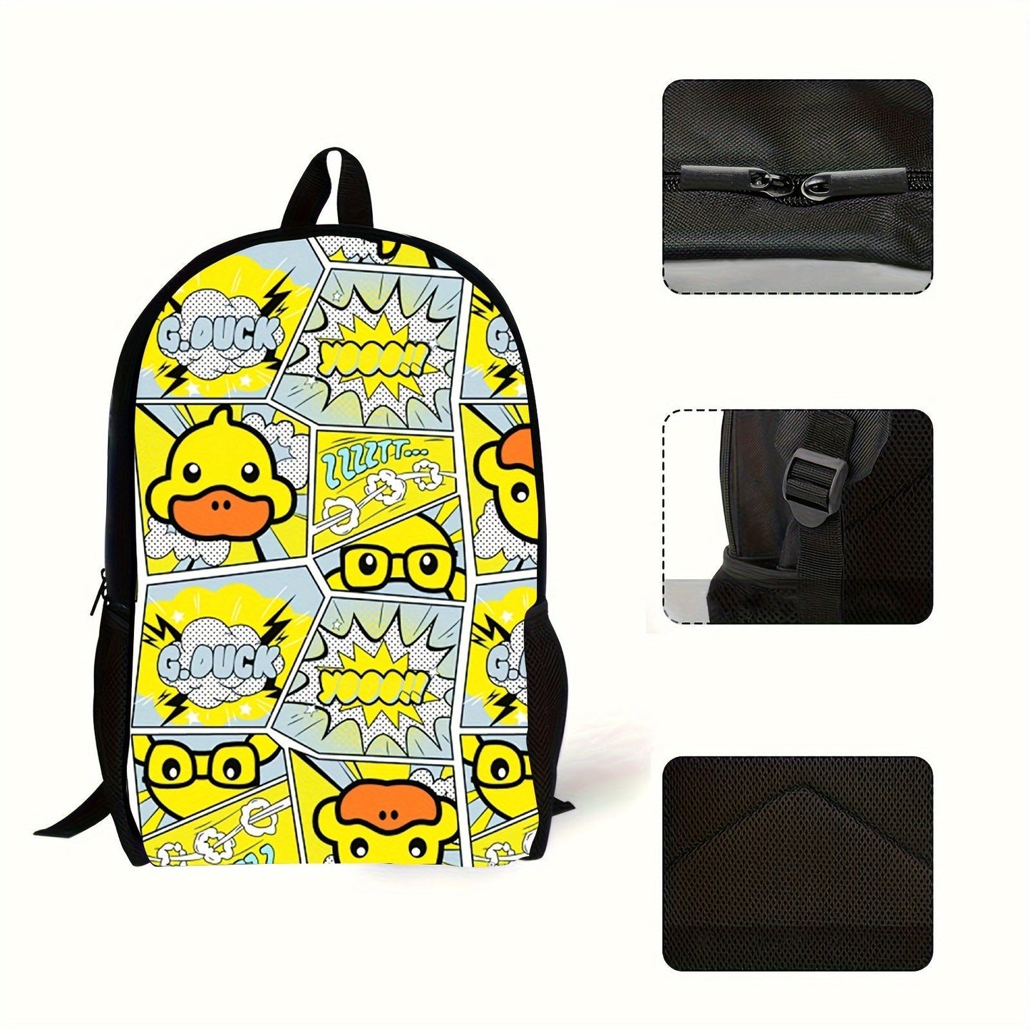 Mochila Escolar Infantil Desenho Patinho 4