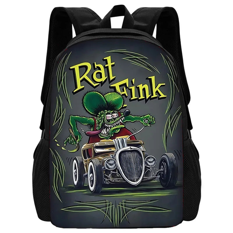 Mochila Escolar Infantil Masculina Rat Fink 2