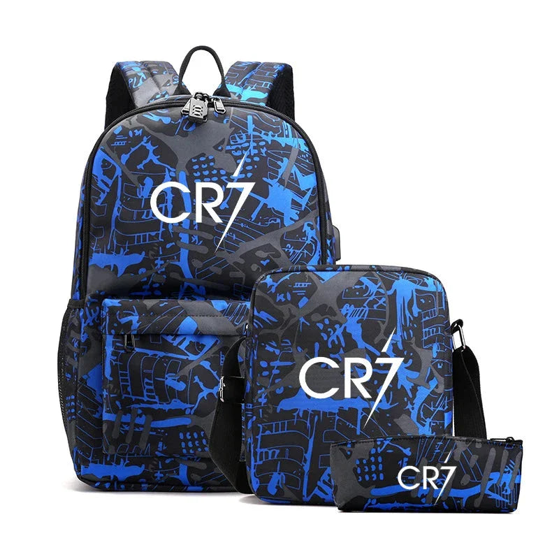Mochila Escolar Masculina CR7 Alta Qualidade
