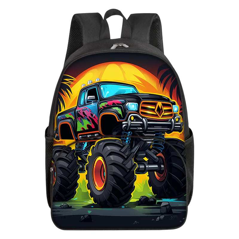 Mochila Escolar Masculina Car Monster