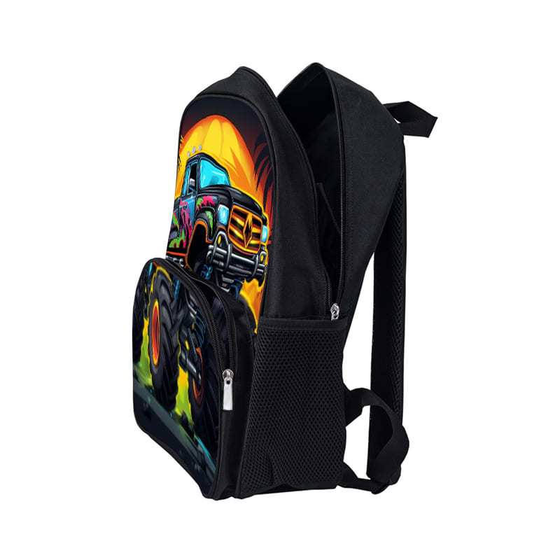 Mochila Escolar Masculina Car Monster 5