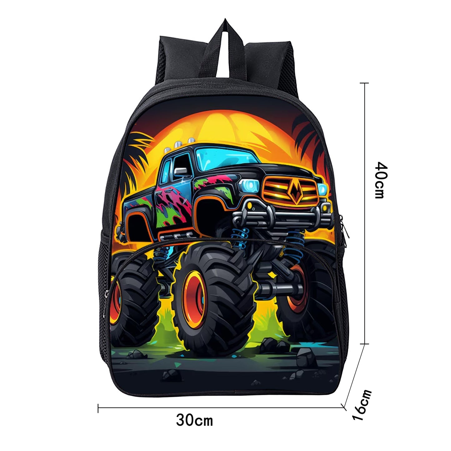 Mochila Escolar Masculina Car Monster 6