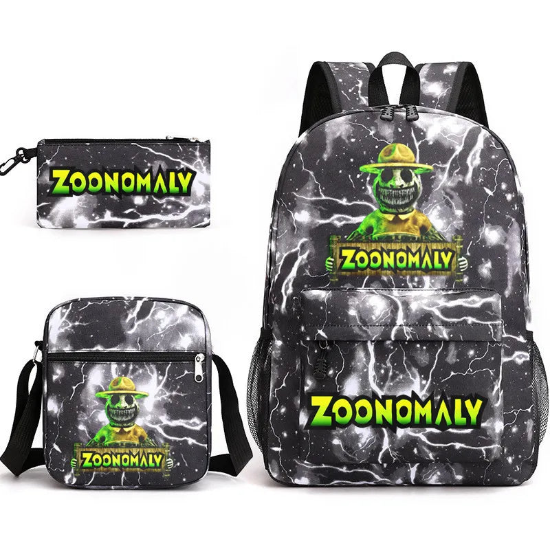 Mochila Escolar Masculina Desenho com Estojo e Lancheira 2