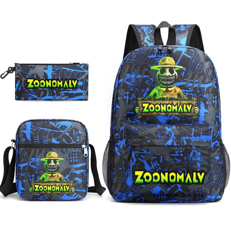 Mochila Escolar Masculina Desenho com Estojo e Lancheira 3