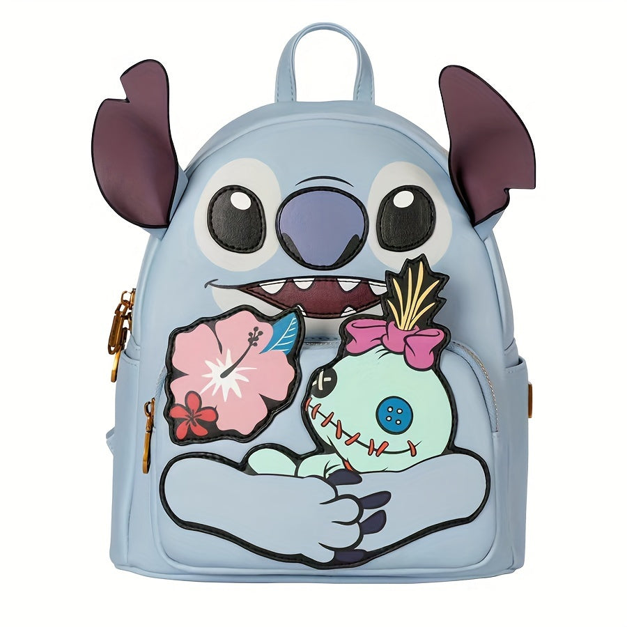 Mochila Escolar Stitch de Couro