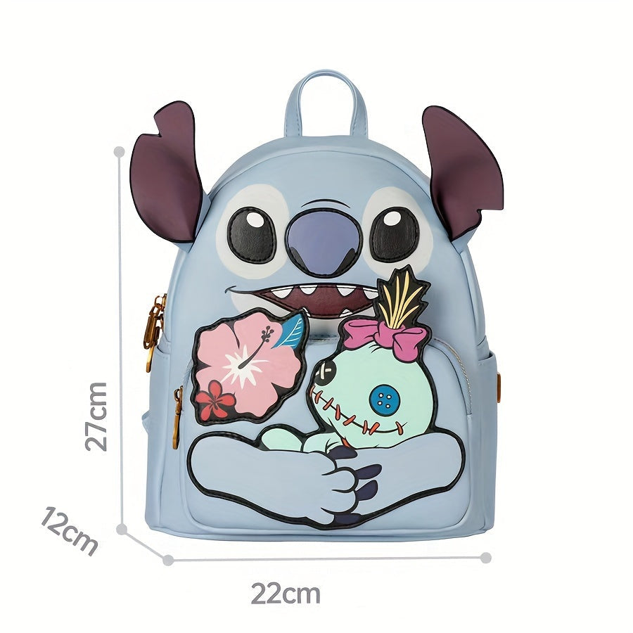 Mochila Escolar Stitch de Couro 5