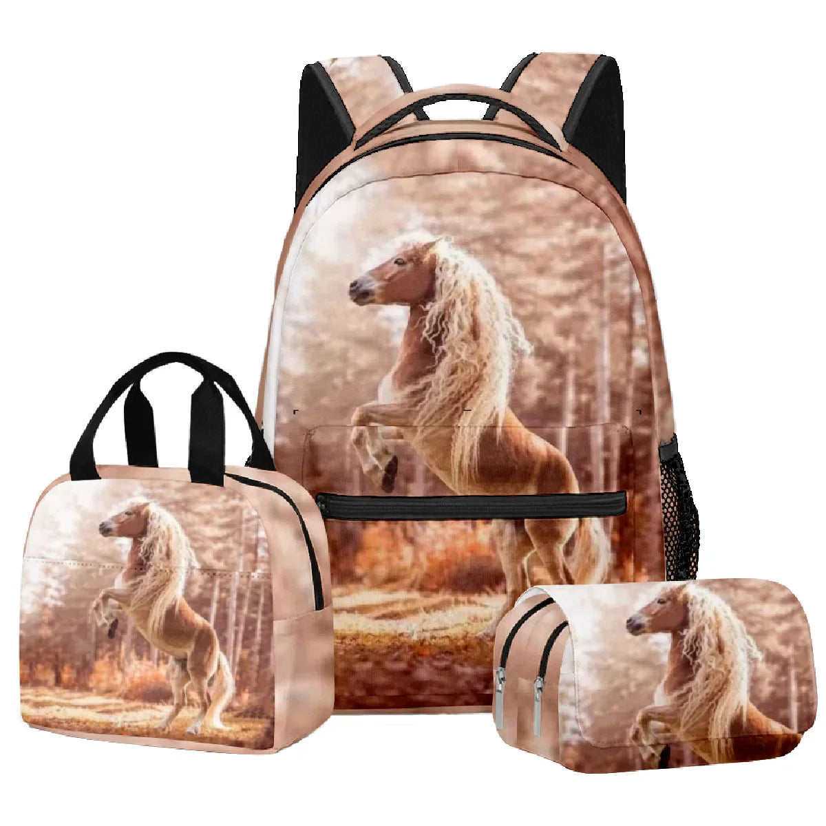 Mochila Escolar Unissex Estampa Cavalo 2