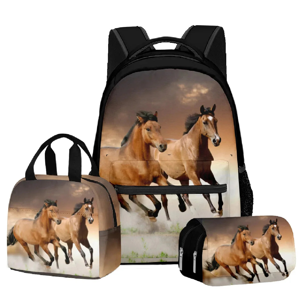 Mochila Escolar Unissex Estampa Cavalo 4
