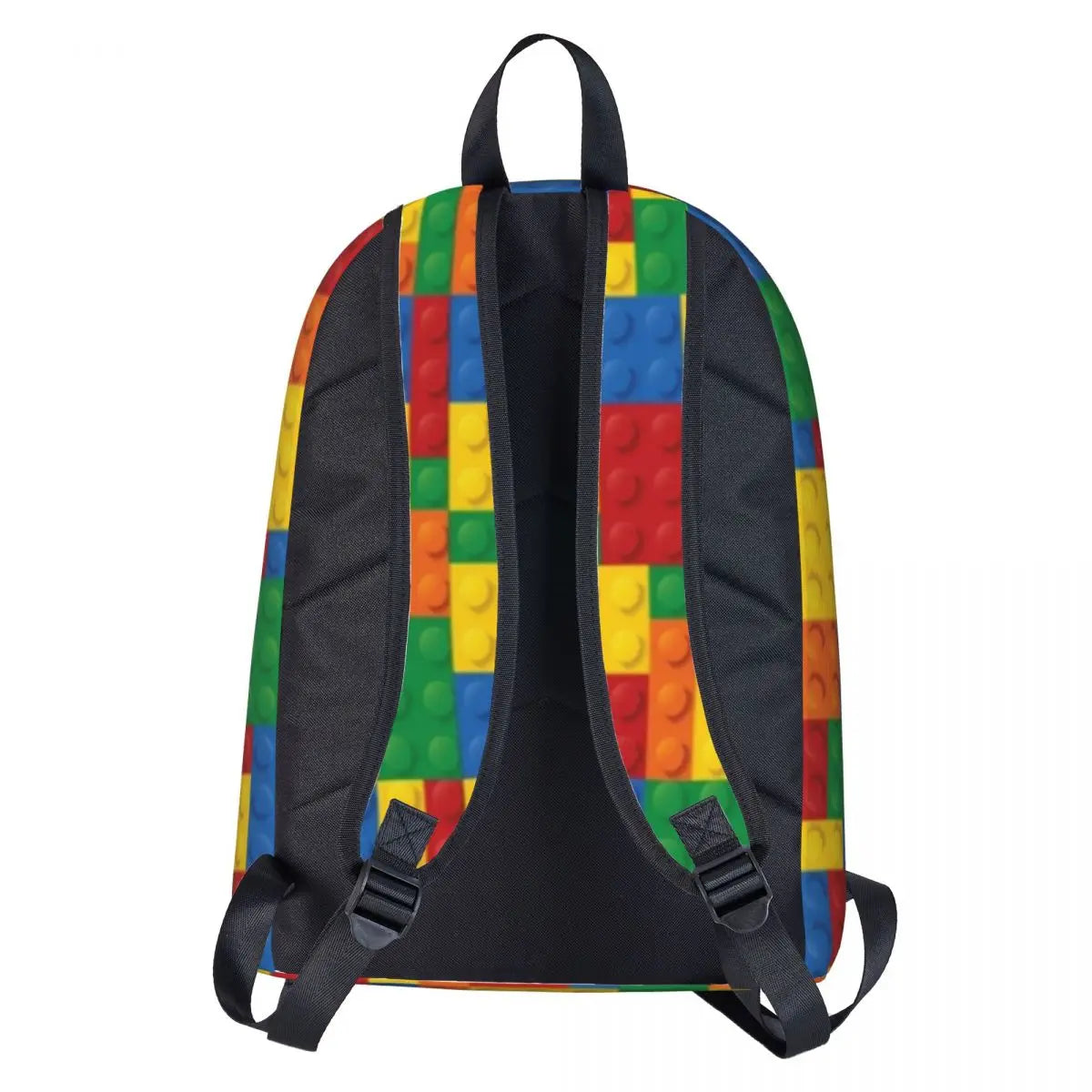 Mochila Escolar Unissex Quebra Cabeça Colorido 3