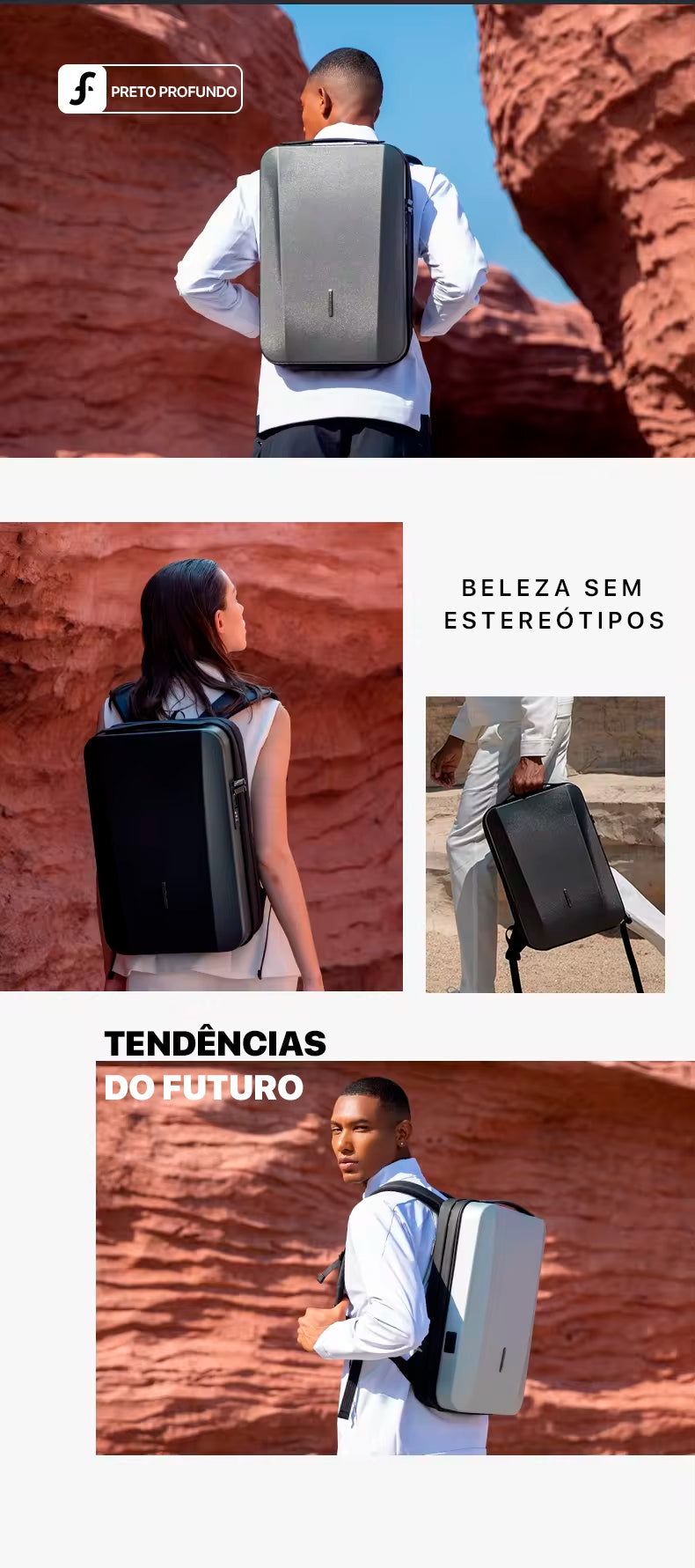 Mochila Executiva Notebook 17" USB e Cadeado TSA Arvon 3