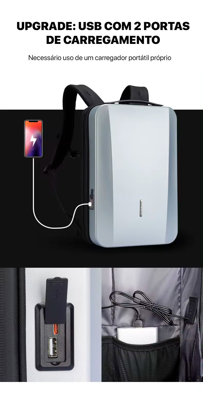 Mochila Executiva Notebook 17" USB e Cadeado TSA Arvon 6