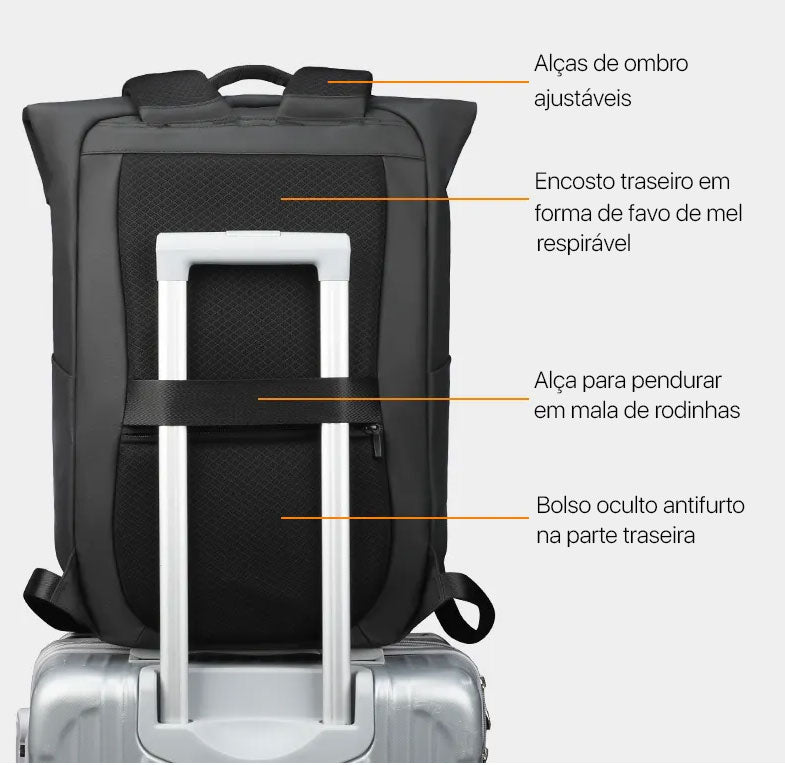 Mochila Expansível Executiva para Notebook 17" Viagem 6