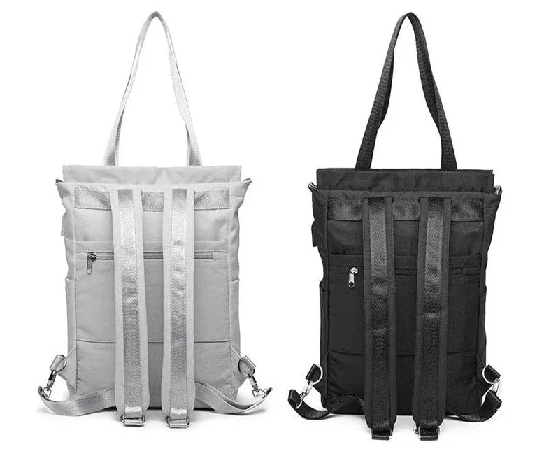 Mochila Feminina Impermeável LumiBag Porta USB 3