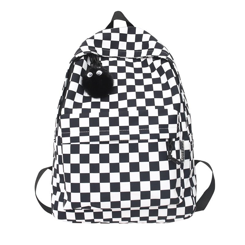 Mochila Feminina Impermeável Xadrez