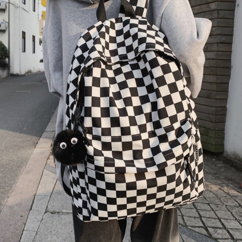 Mochila Feminina Impermeável Xadrez 2