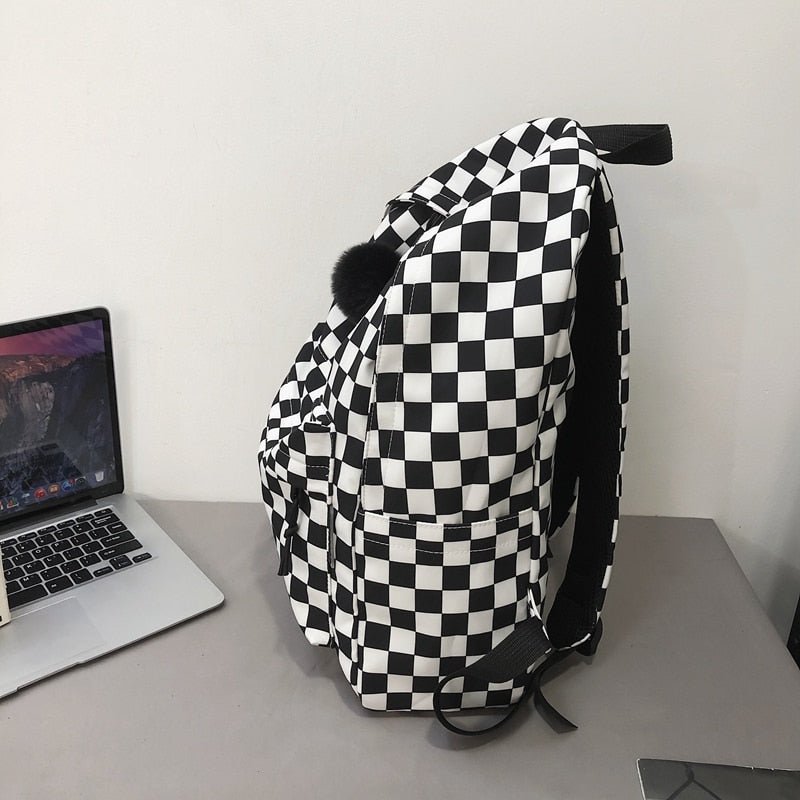 Mochila Feminina Impermeável Xadrez 3