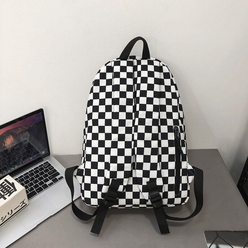 Mochila Feminina Impermeável Xadrez 4