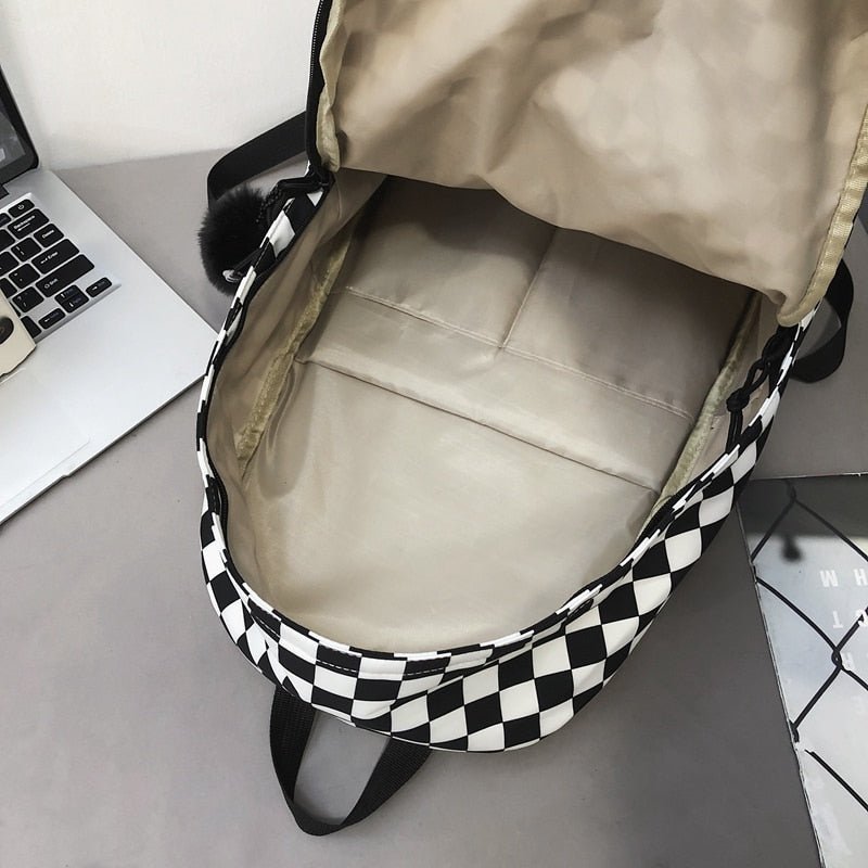 Mochila Feminina Impermeável Xadrez 5