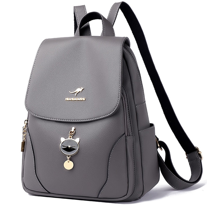 Mochila Feminina de Couro Fashion Pack