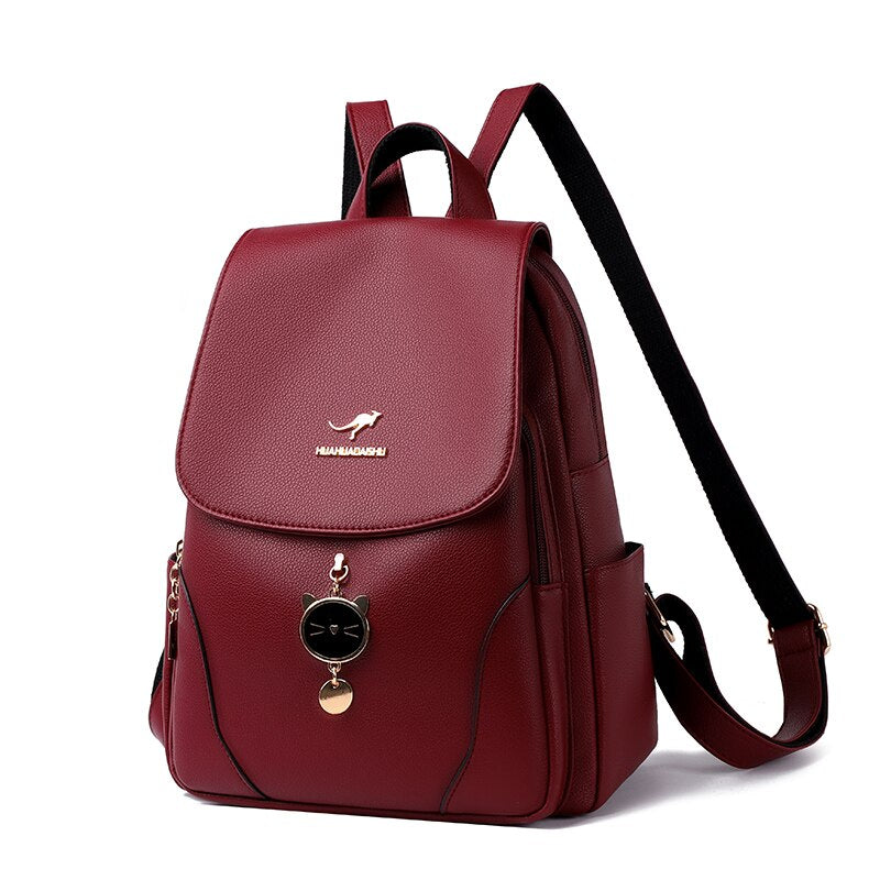 Mochila Feminina de Couro Fashion Pack 3