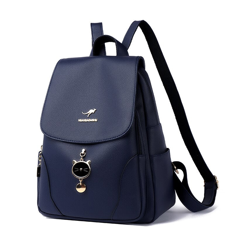 Mochila Feminina de Couro Fashion Pack 4