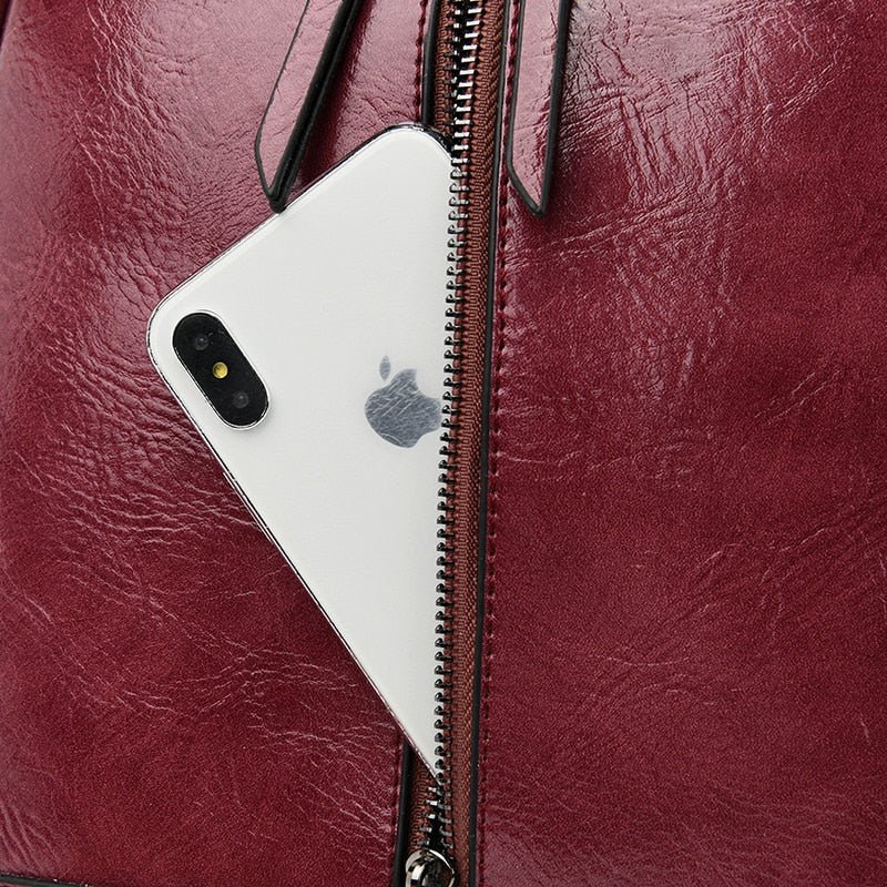 Mochila Feminina de Couro Luxo Lauren 6