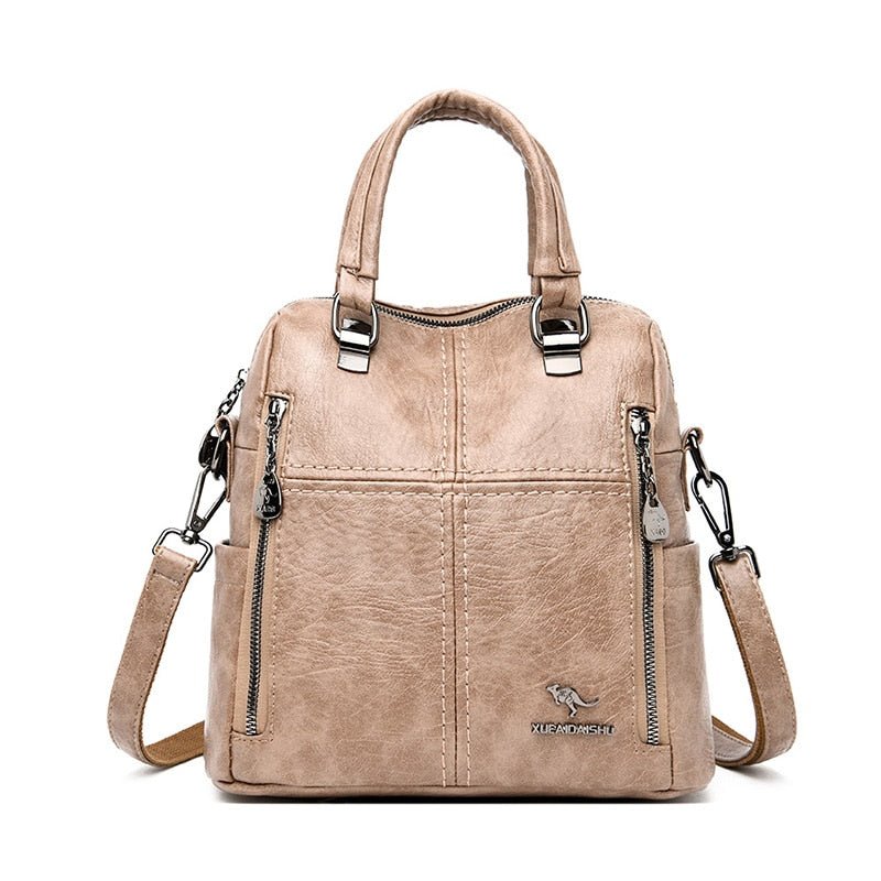 Mochila Feminina de Couro Transversal 4
