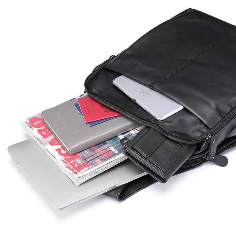 Mochila Masculina de Couro Becker Notebook 14 5