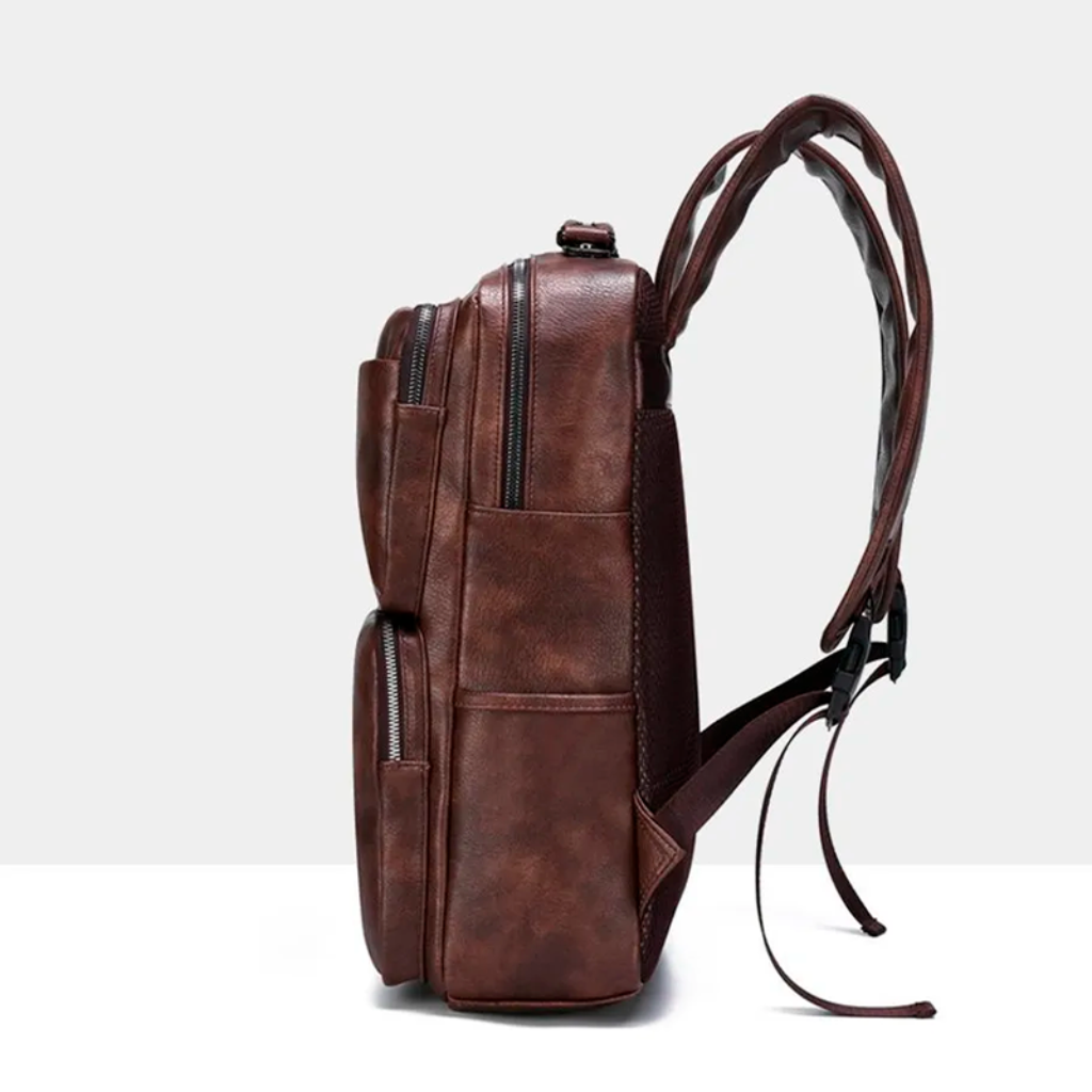 Mochila Masculina de Couro Jeep Premium 4