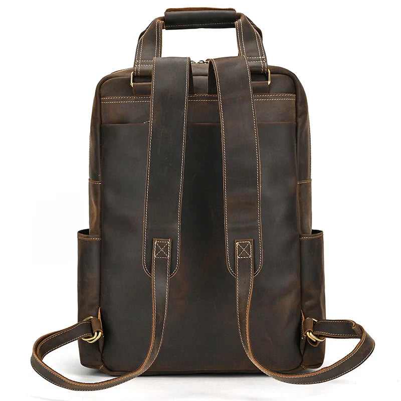 Mochila Masculina de Couro Notebook 15.6 Packer 2