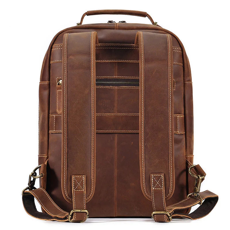 Mochila Masculina de Couro Notebook 15.6 Stone 8