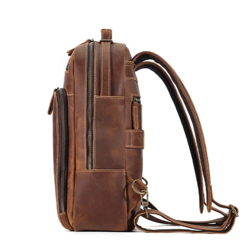 Mochila Masculina de Couro Notebook 15.6 Stone 9