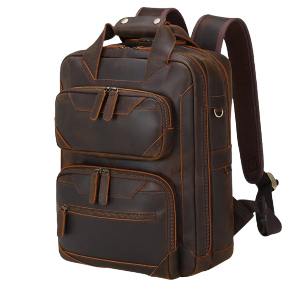 Mochila Masculina de Couro Notebook 16