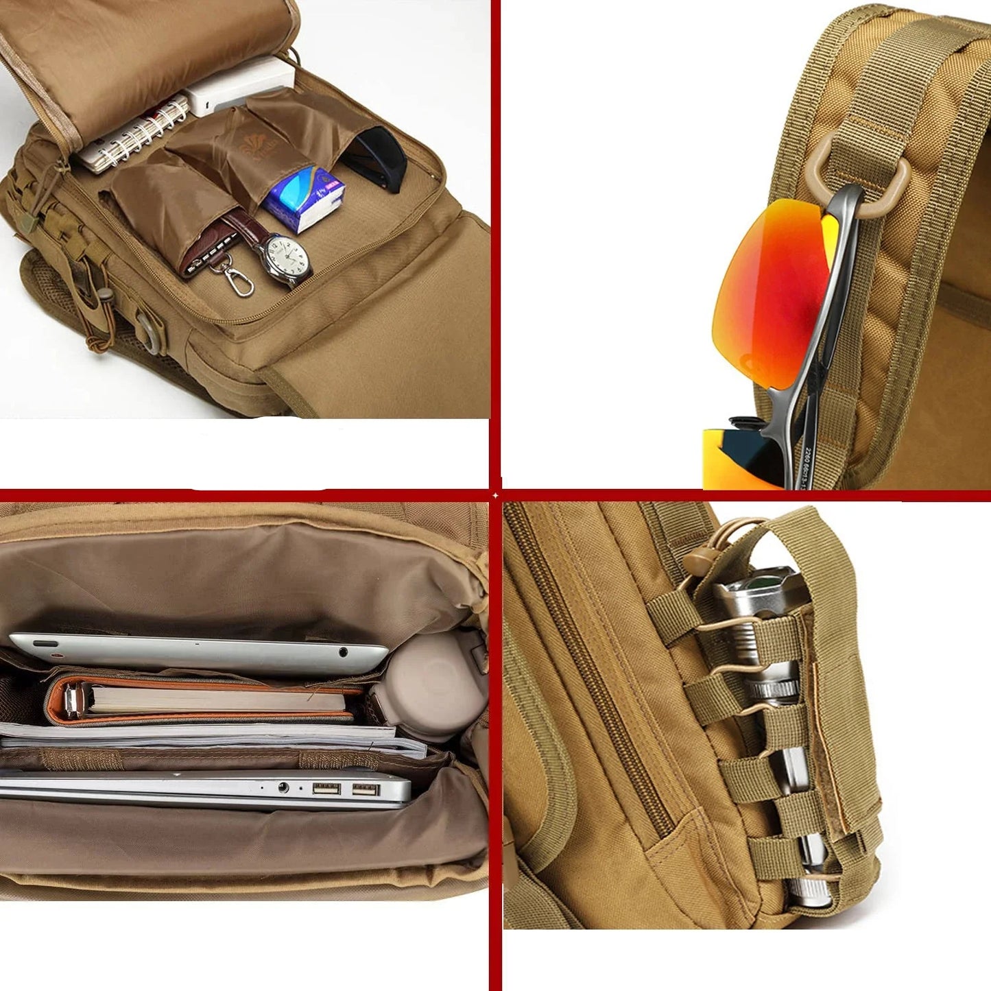 Mochila Tática Militar para Acampamento Anti-Furto 5