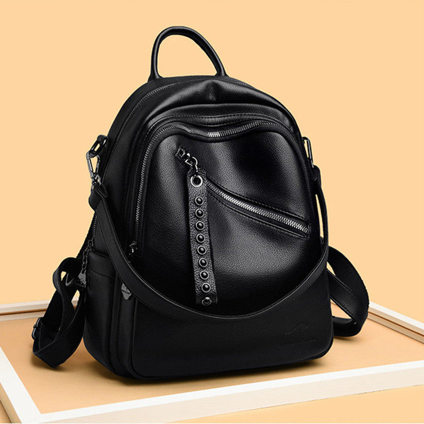 Mochila de Couro Feminina Luxo Lady 3